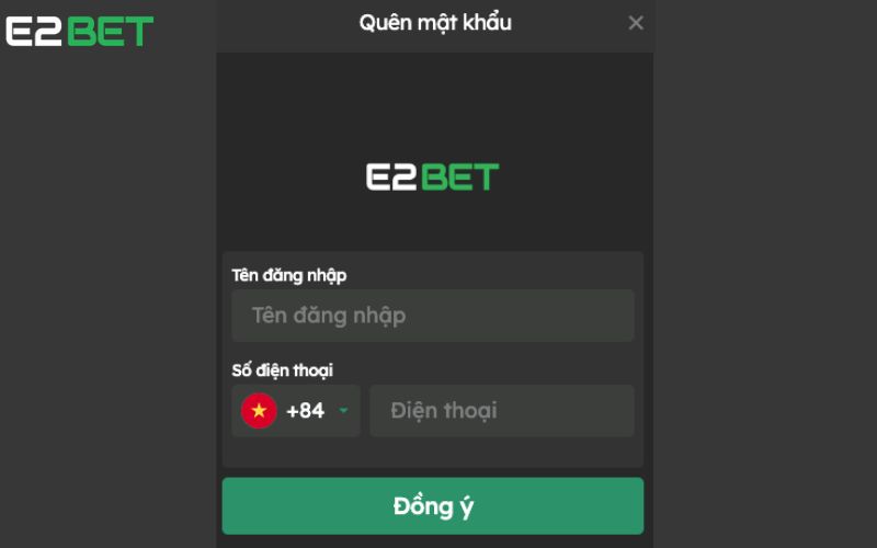 Quên mật khẩu E2BET